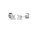 9ct White Gold Round Lab Grown Diamond Earrings 1