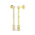 9ct Yellow Gold Round Lab Grown Diamond Earrings 1