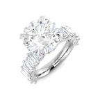 9ct White Gold Emerald Cut Lab Grown Diamond Ring 1