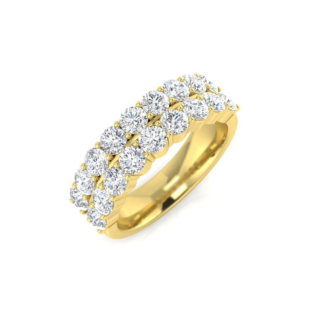 9ct Yellow Gold Round Lab Grown Diamond Ring 1