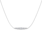 9ct White Gold Round Lab Grown Diamond Necklace 1