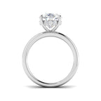 9ct White Gold Oval Lab Grown Diamond Ring 2