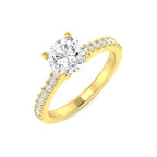 18ct Yellow Gold Round Lab Grown Diamond Ring 1