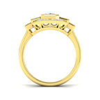 9ct Yellow Gold Emerald Cut Lab Grown Diamond Ring 2