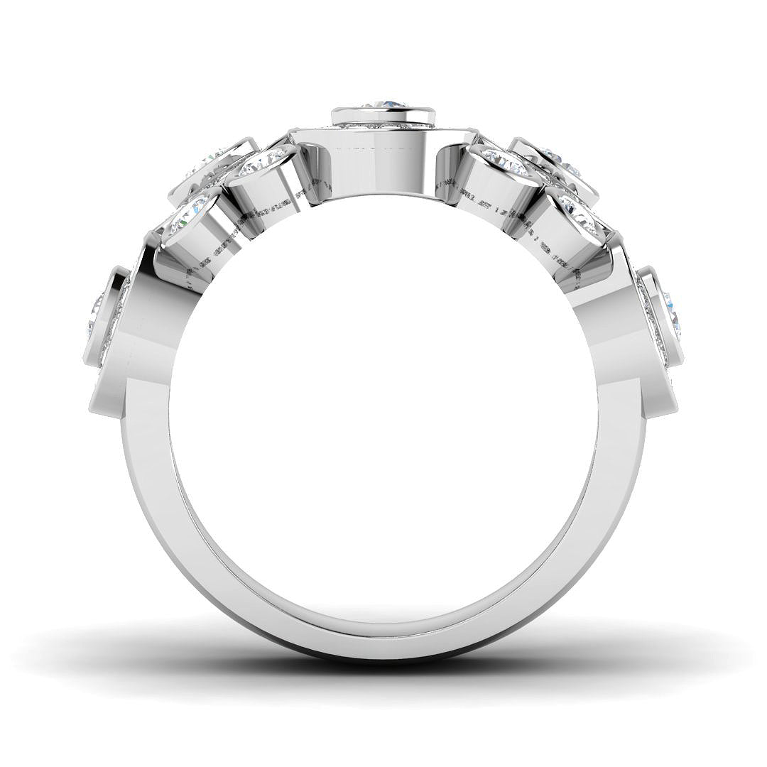 9ct White Gold Round Lab Grown Diamond Ring 2