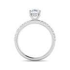 9ct White Gold Oval Lab Grown Diamond Ring 2
