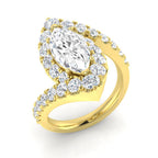 9ct Yellow Gold Marquise Lab Grown Diamond Ring 1