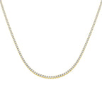 9ct Yellow Gold Round Lab Grown Diamond Necklace 1