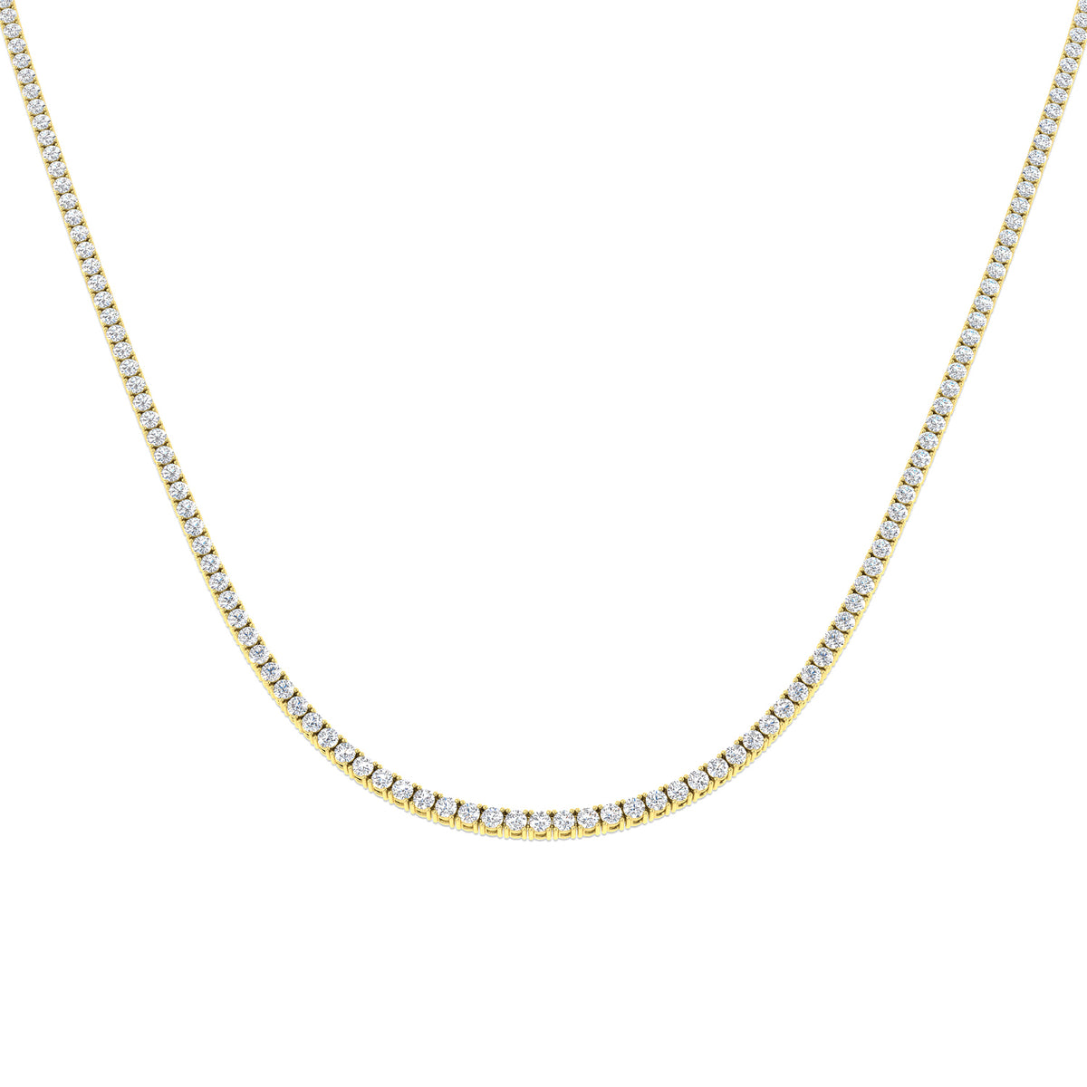 9ct Yellow Gold Round Lab Grown Diamond Necklace 1