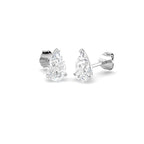 9ct White Gold Pear Lab Grown Diamond Earrings 1