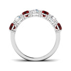 9ct White Gold Round Ruby and Diamond Ring 2
