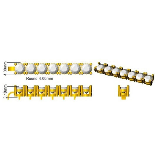 9ct White Gold Round Lab Grown Diamond Bracelet 2