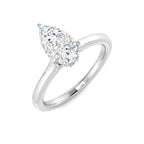 Platinum Pear Lab Grown Diamond Ring 1