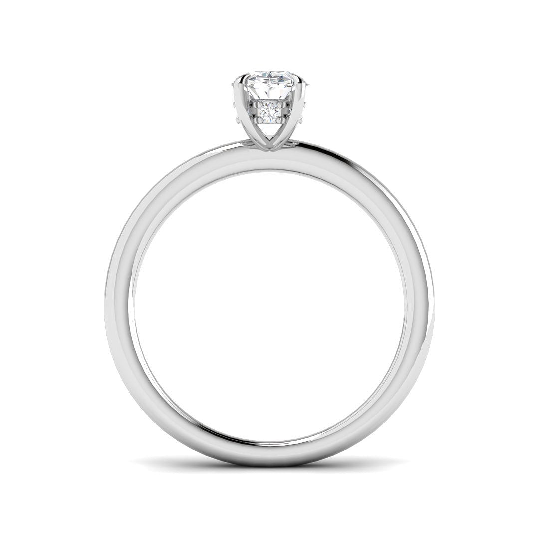 Platinum Oval Diamond Ring 2