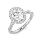 18ct White Gold Round Lab Grown Diamond Ring 1