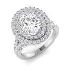 Platinum Oval Lab Grown Diamond Ring 1