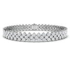 9ct White Gold Round Lab Grown Diamond Bracelet 1