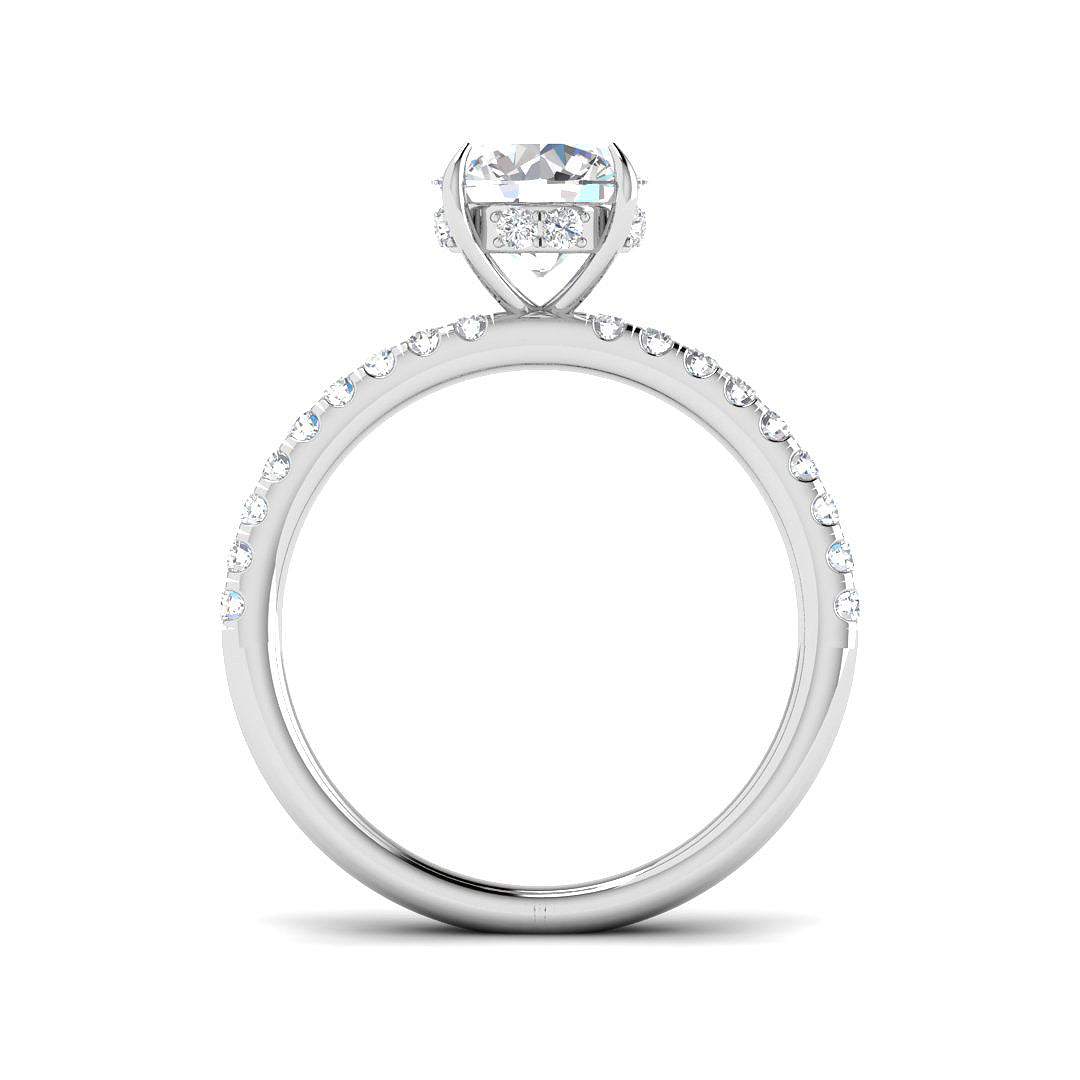 9ct White Gold Round Lab Grown Diamond Ring 2