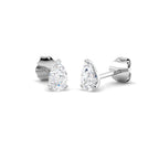 9ct White Gold Pear Lab Grown Diamond Earrings 1