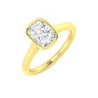 9ct Yellow Gold Cushion Lab Grown Diamond Ring 1