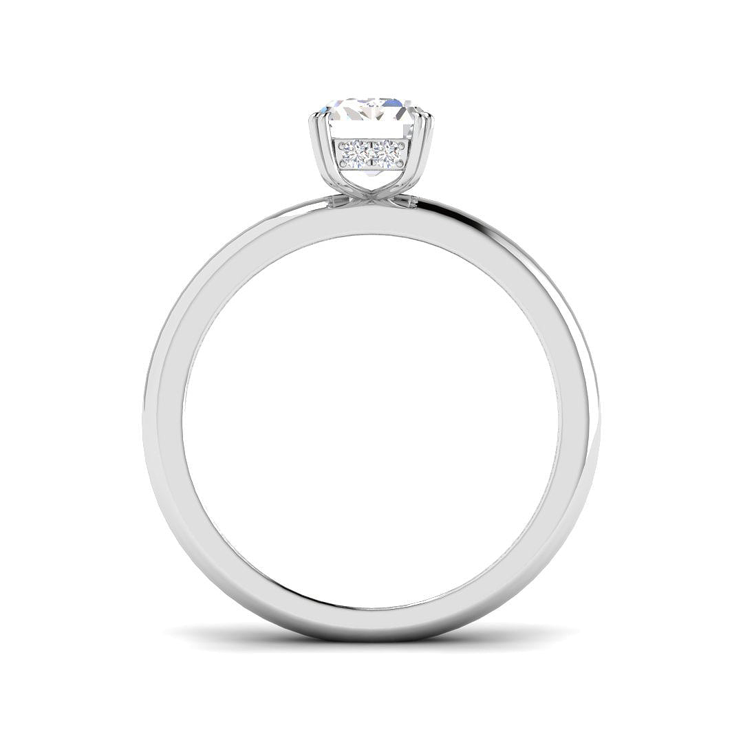 Platinum Emerald Cut Lab Grown Diamond Ring 2