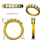 Platinum Round Lab Grown Diamond Ring 2