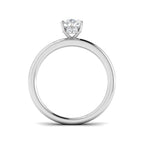 Platinum Oval Lab Grown Diamond Ring 2
