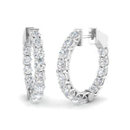 9ct White Gold Round Lab Grown Diamond Earrings 1