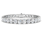 9ct White Gold Round Lab Grown Diamond Bracelet 1
