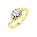 9ct Yellow Gold Round Lab Grown Diamond Ring 1