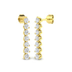 9ct Yellow Gold Round Lab Grown Diamond Earrings 1