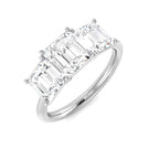 9ct White Gold Asscher Cut Lab Grown Diamond Ring 1
