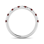9ct White Gold Round Ruby and Diamond Ring 2