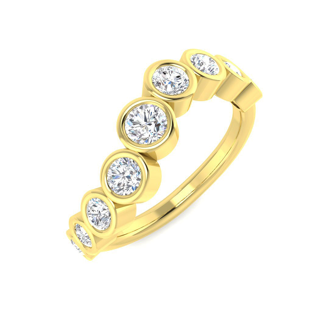 9ct Yellow Gold Round Lab Grown Diamond Ring 1