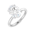 9ct White Gold Oval Lab Grown Diamond Ring 1