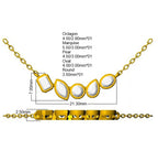 9ct Yellow Gold Emerald Cut and Marquise and Oval and Pear Lab Grown Diamond Necklace 2
