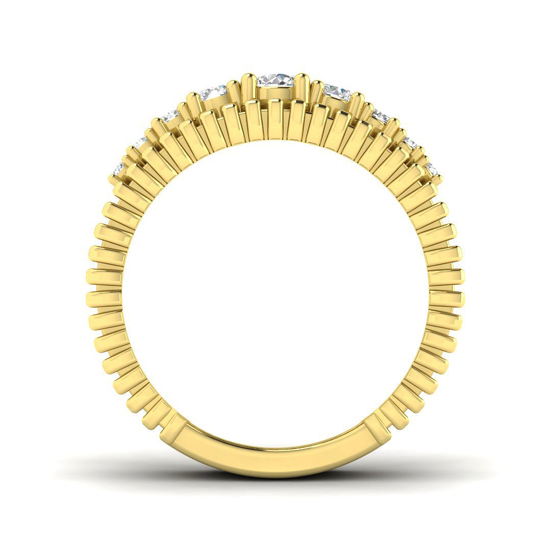 9ct Yellow Gold Round Lab Grown Diamond Ring 2