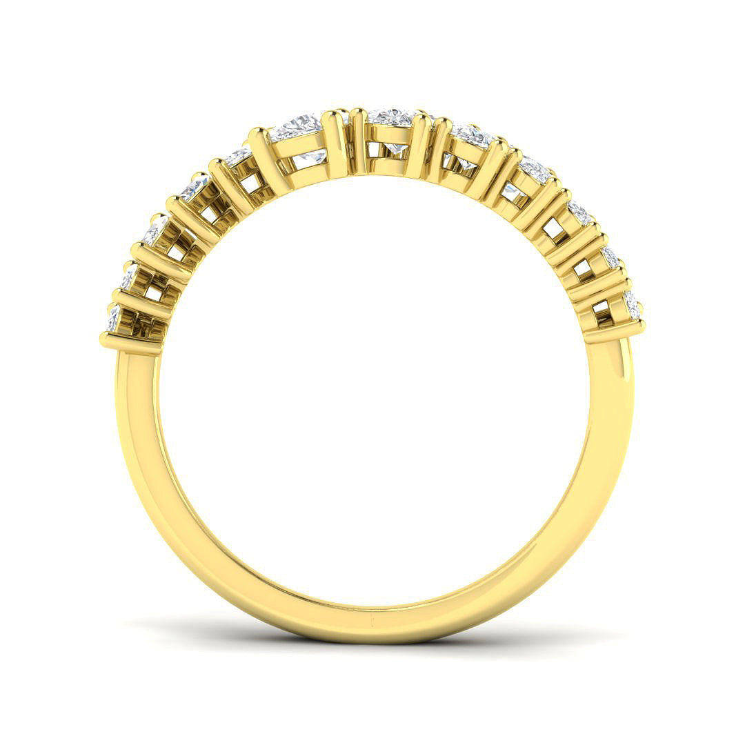 9ct Yellow Gold Marquise and Pear Lab Grown Diamond Ring 2