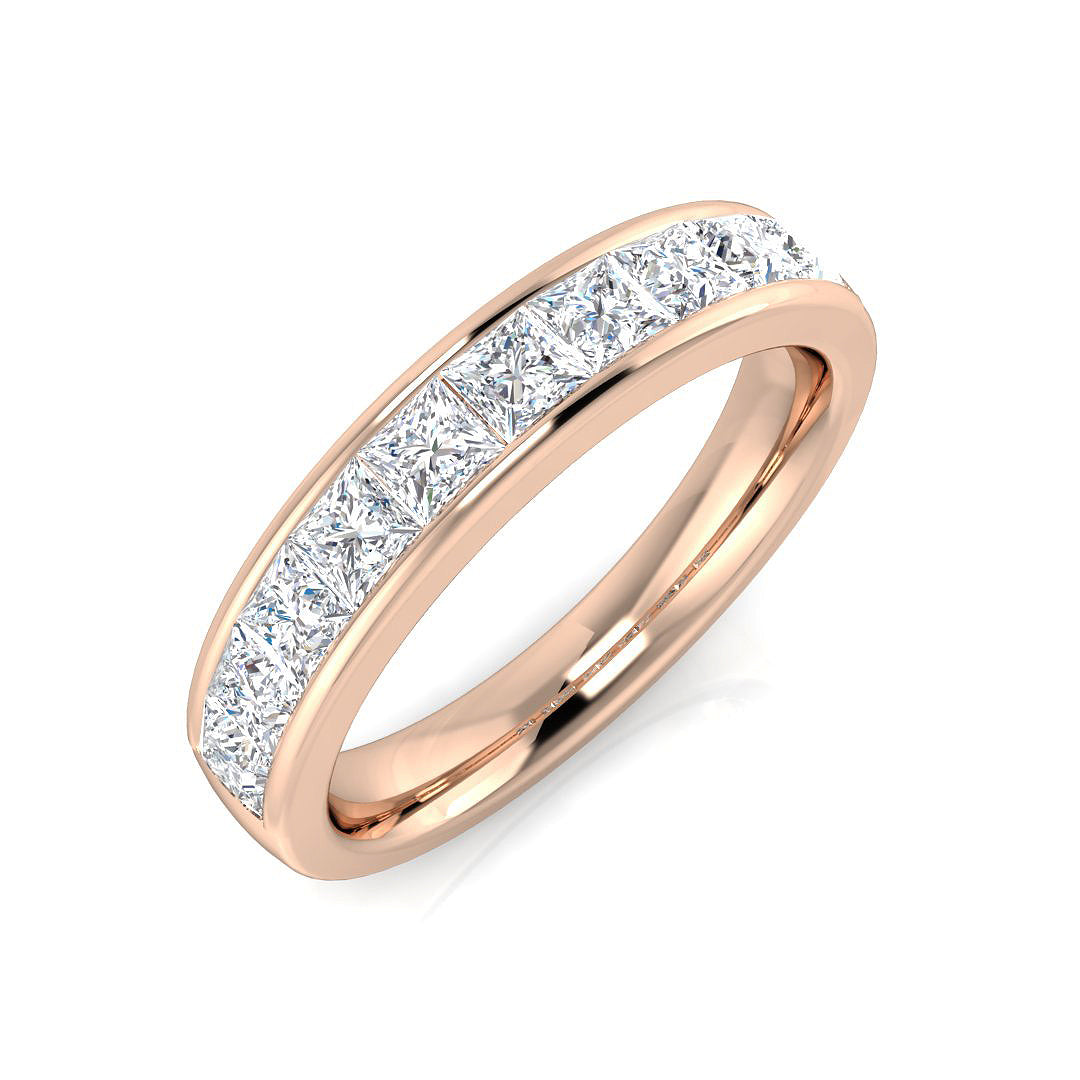 18ct Rose Gold Princess Diamond Ring 1