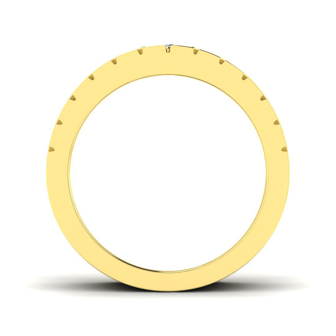 9ct Yellow Gold Round Lab Grown Diamond Ring 2