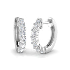 9ct White Gold Round Lab Grown Diamond Earrings 1