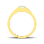 9ct Yellow Gold Round Lab Grown Diamond Ring 2