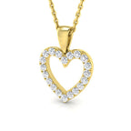 9ct Yellow Gold Round Lab Grown Diamond Pendant 1