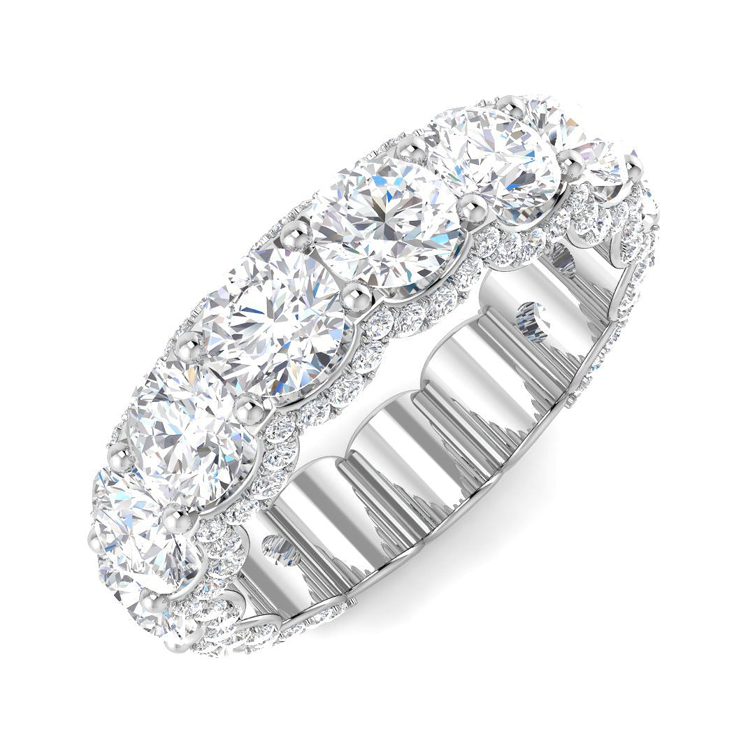 9ct White Gold Round Lab Grown Diamond Ring 1