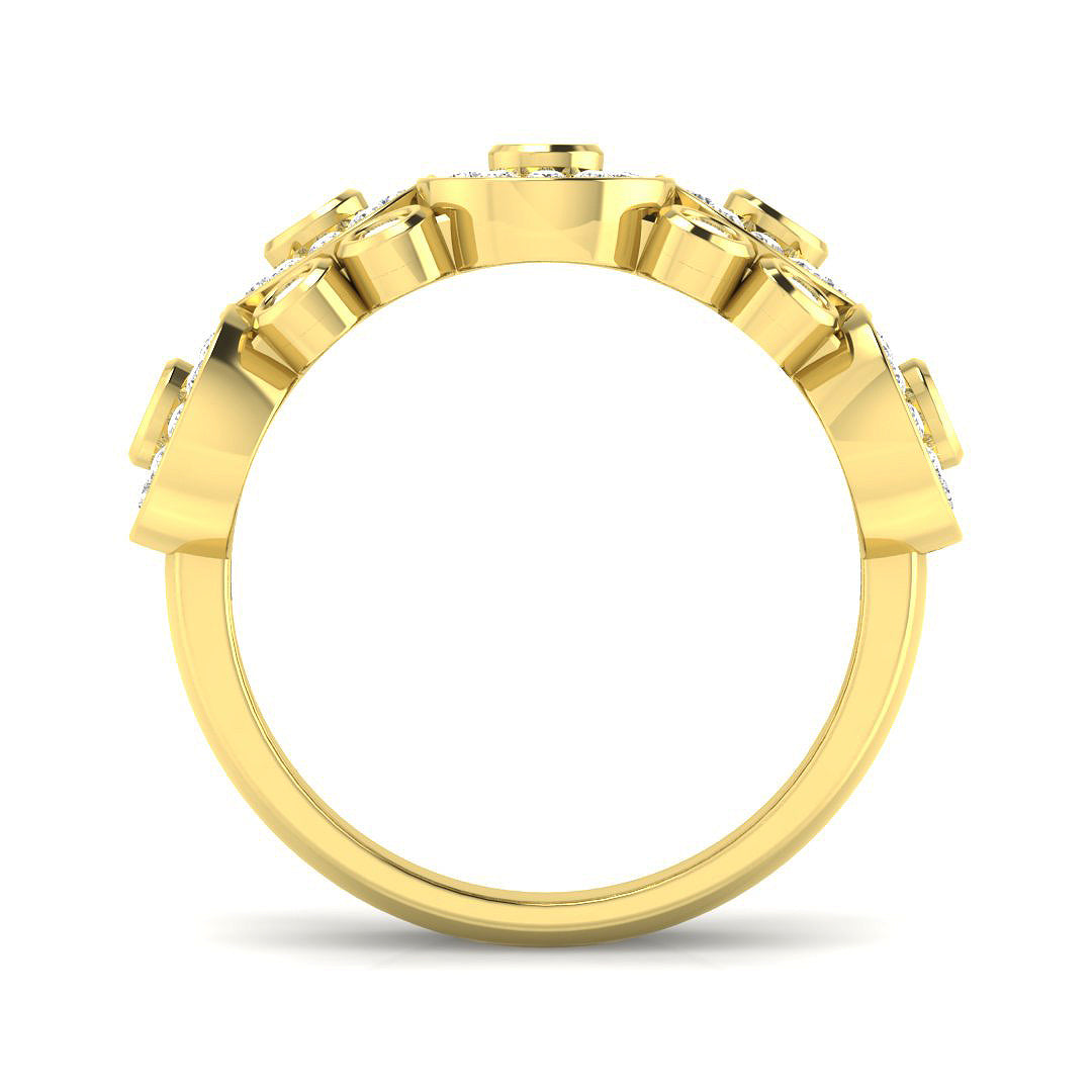 9ct Yellow Gold Round Lab Grown Diamond Ring 2