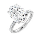 9ct White Gold Oval Lab Grown Diamond Ring 1