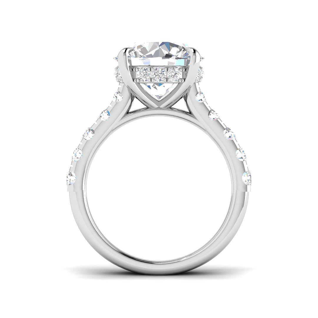 9ct White Gold Round Lab Grown Diamond Ring 2