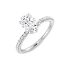 Platinum Oval Lab Grown Diamond Ring 1