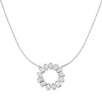 9ct White Gold Emerald Cut and Marquise and Oval and Pear Lab Grown Diamond Necklace 1