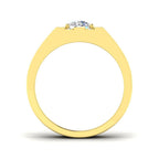9ct Yellow Gold Round Lab Grown Diamond Ring 2